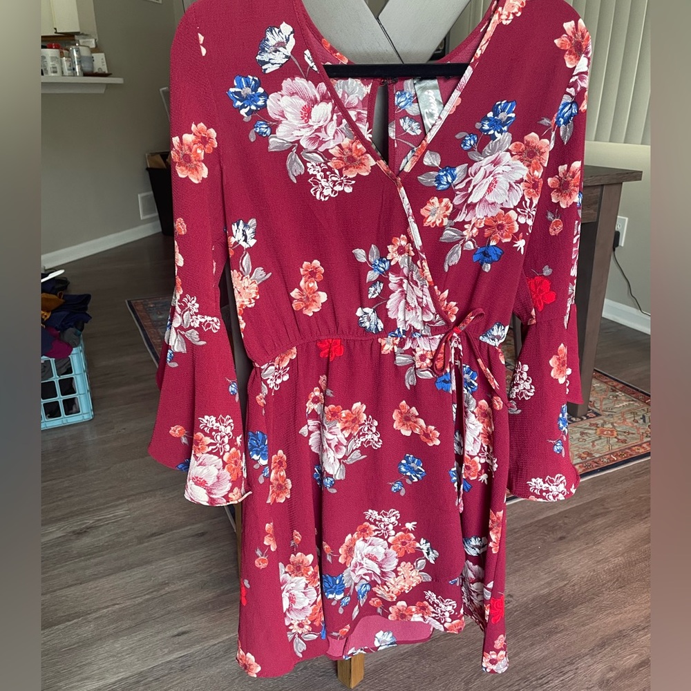 Trixxie Long Sleeve Floral Dress